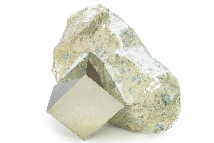 Pristine, Natural Pyrite Cube In Rock - Navajun, Spain #227648